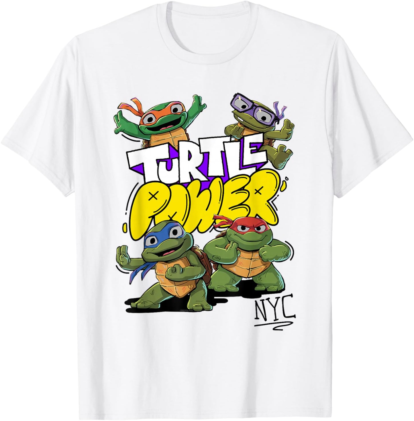 Teenage Mutant Ninja Turtles: Mutant Mayhem Cute Turtle T-Shirt - T-Shirt | White