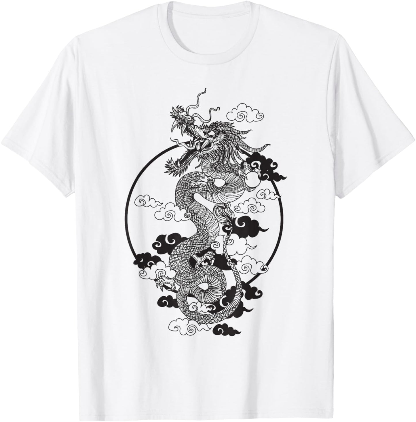 Dragon Hand Drawing T-Shirt - T-Shirt | White