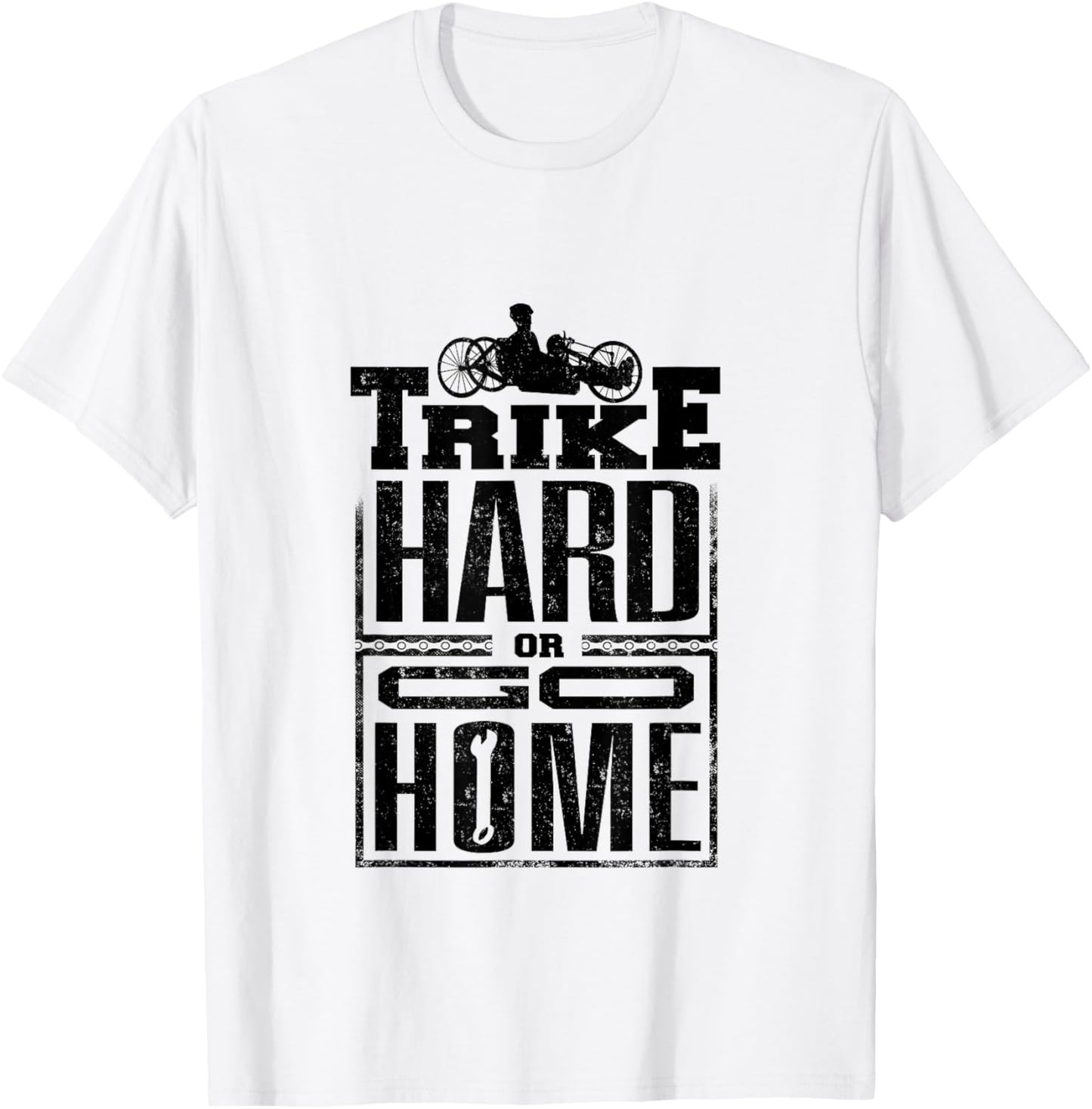 Recumbent Trike Triker Recumbent Bike Trike Hard T-Shirt - T-Shirt | White