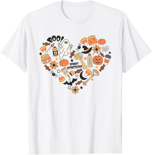 Spooky Esthetician Fall Autumn Halloween Skin Therapist T-Shirt - T-Shirt | White