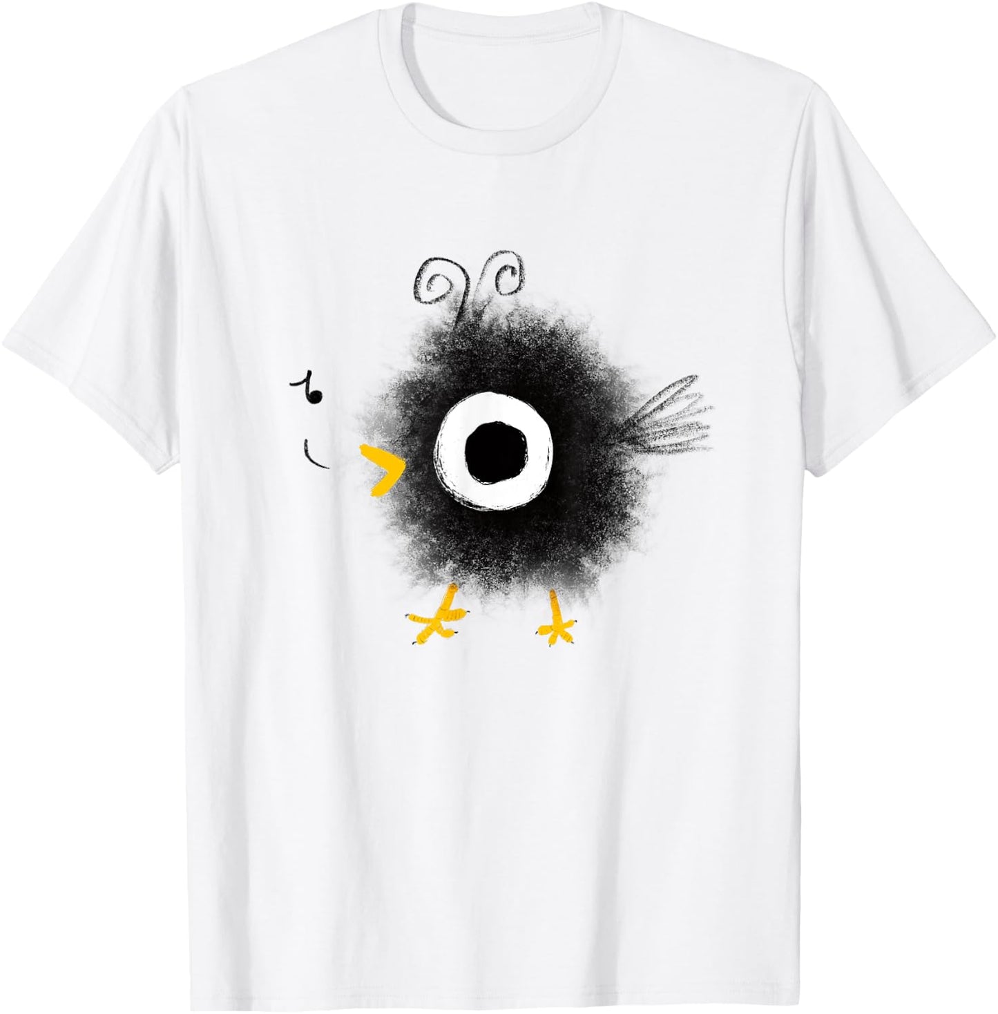 Funny and Cute Baby Bird T-Shirt - T-Shirt | White