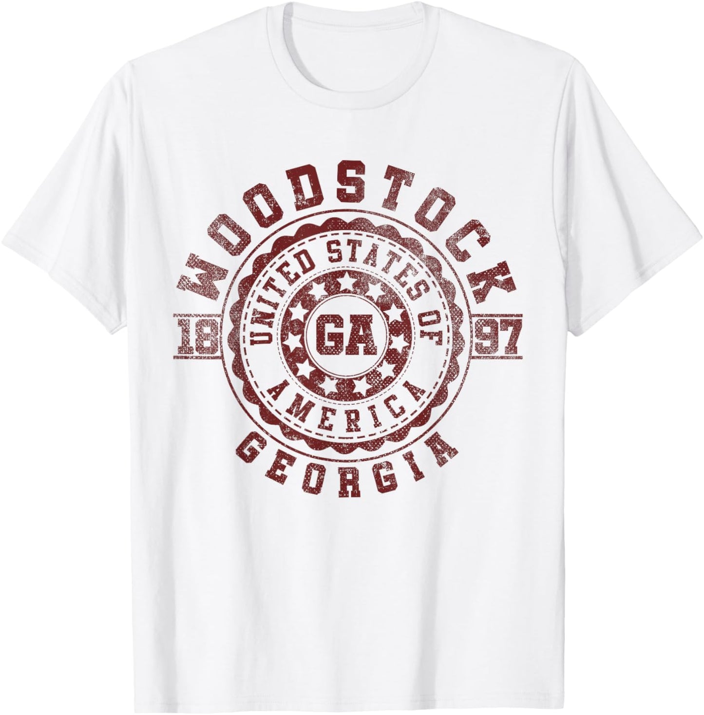 Woodstock GA | Georgia | Vintage City Apparels T-Shirt - T-Shirt | White