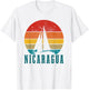 Nicaragua Vintage Sailing Souvenir T-Shirt - T-Shirt | White