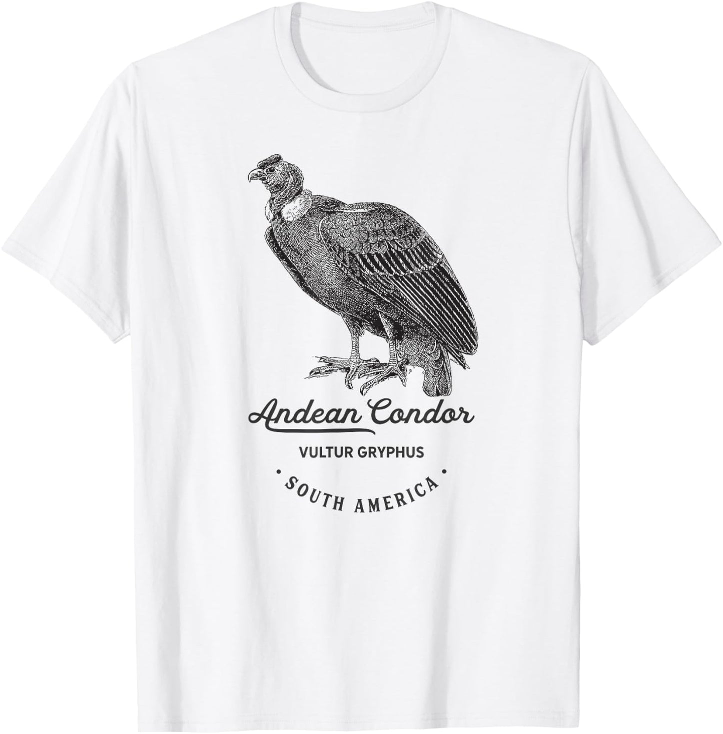 Andean Condor Vintage Animal Prints Birthday Gift T-Shirt - T-Shirt | White