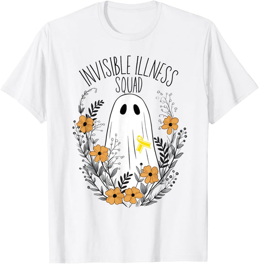Invisible Illness Ghost Endometriosis Awareness Women's T-Shirt - T-Shirt | White