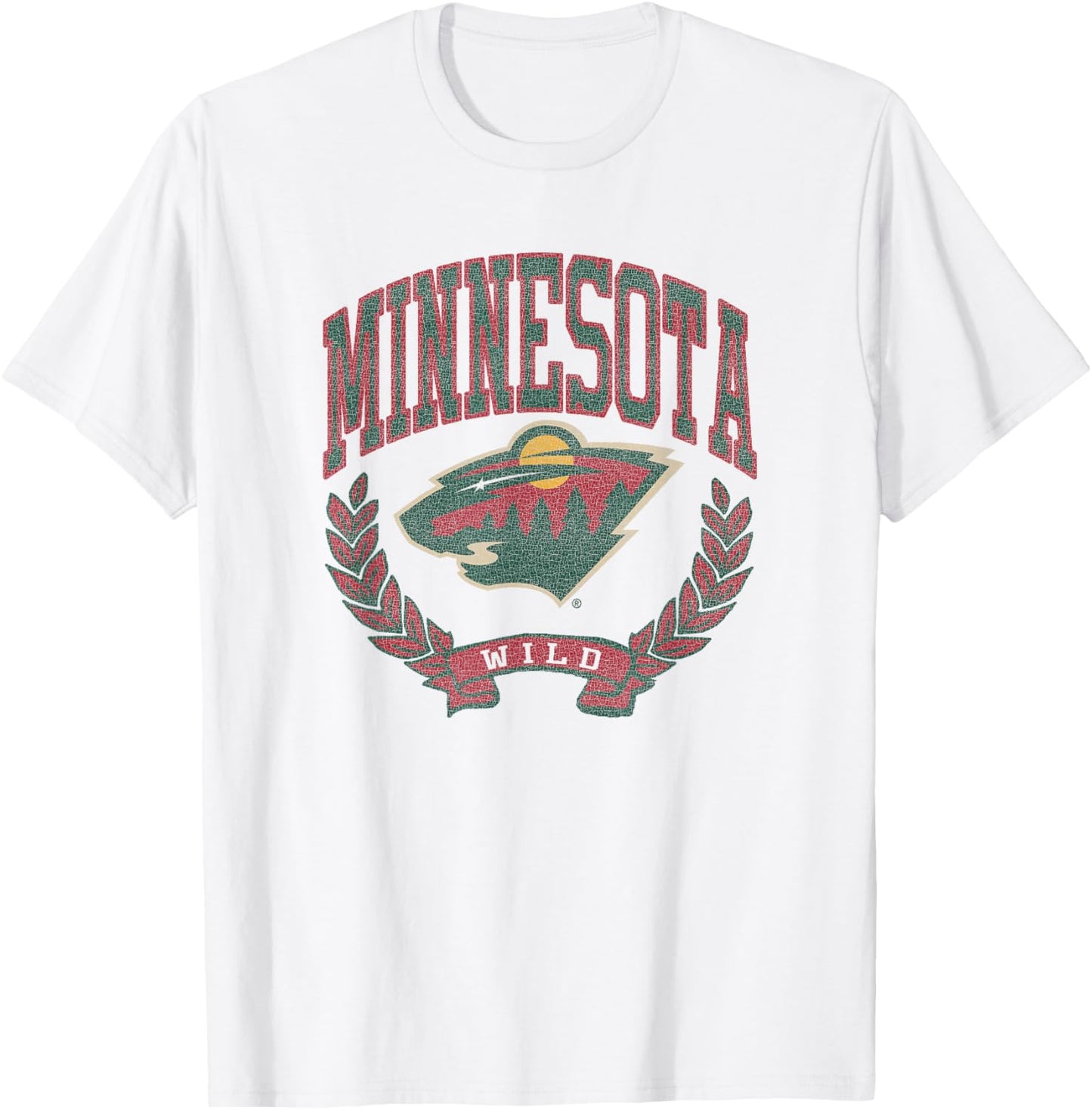 Minnesota Wild Vintage Victory Gray Officially Licensed T-Shirt - T-Shirt | White
