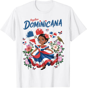 Dominican Republic Flag Outfit Idea for Girls Dominicana T-Shirt - T-Shirt | White