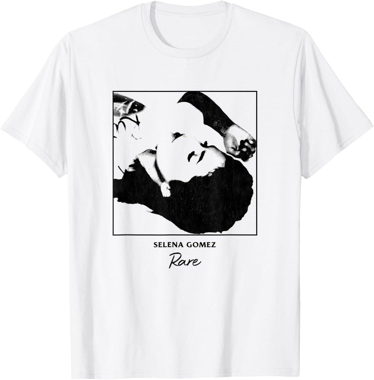 Selena Gomez Black & White Album Art T-Shirt - T-Shirt | White