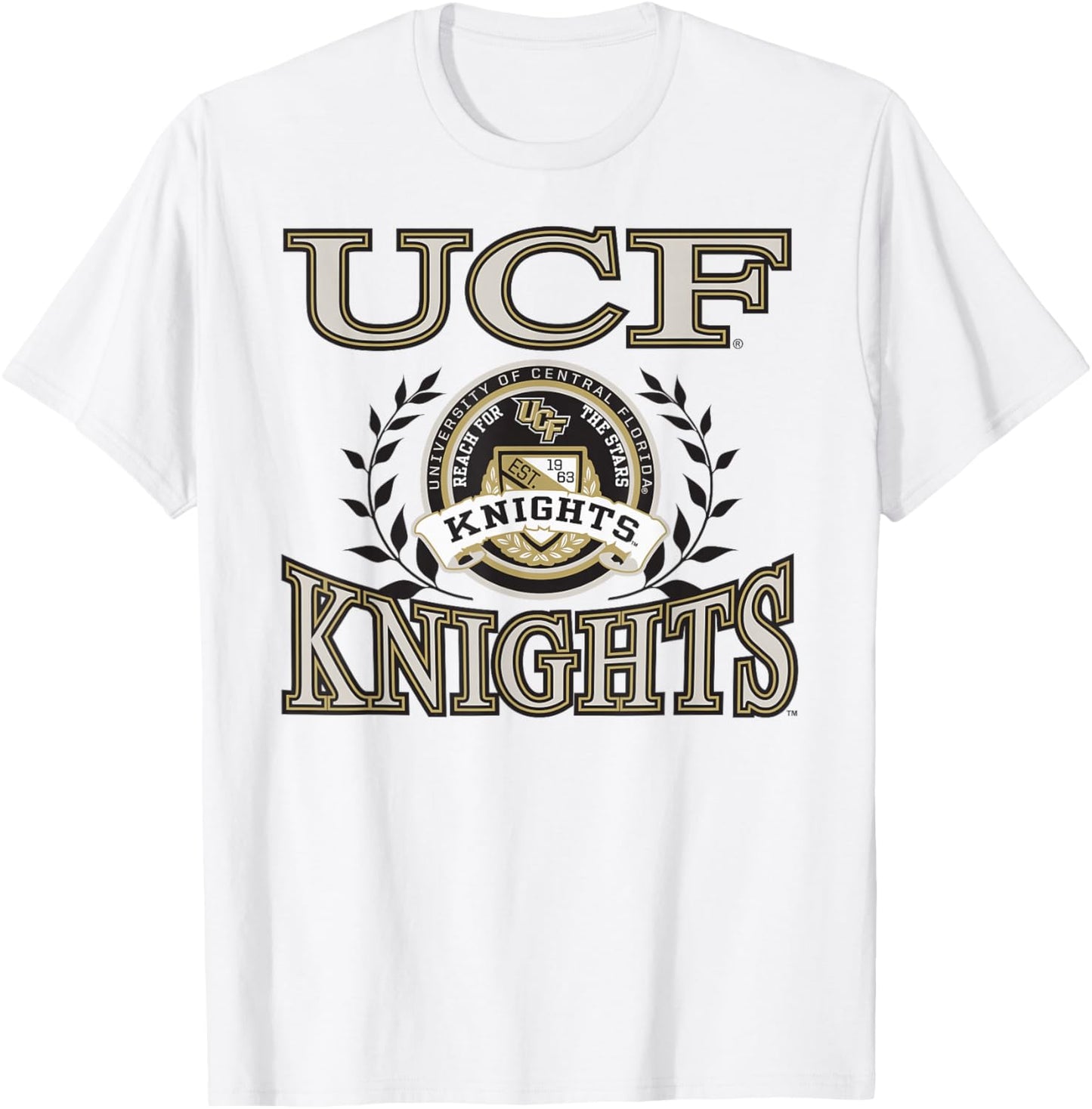 Central Florida Golden Knights Laurels Gray T-Shirt - T-Shirt | White