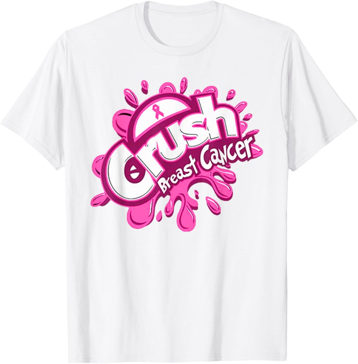 Pink Crush Breast Cancer Awareness T-Shirt - T-Shirt | White
