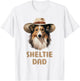 Cute Sheltie Dad Dog Lovers Gift Funny Puppy Sheltie Owner T-Shirt - T-Shirt | White