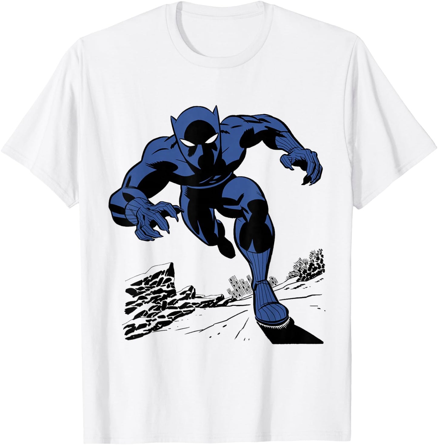Marvel Black Panther Retro Comic Art T-Shirt - T-Shirt | White