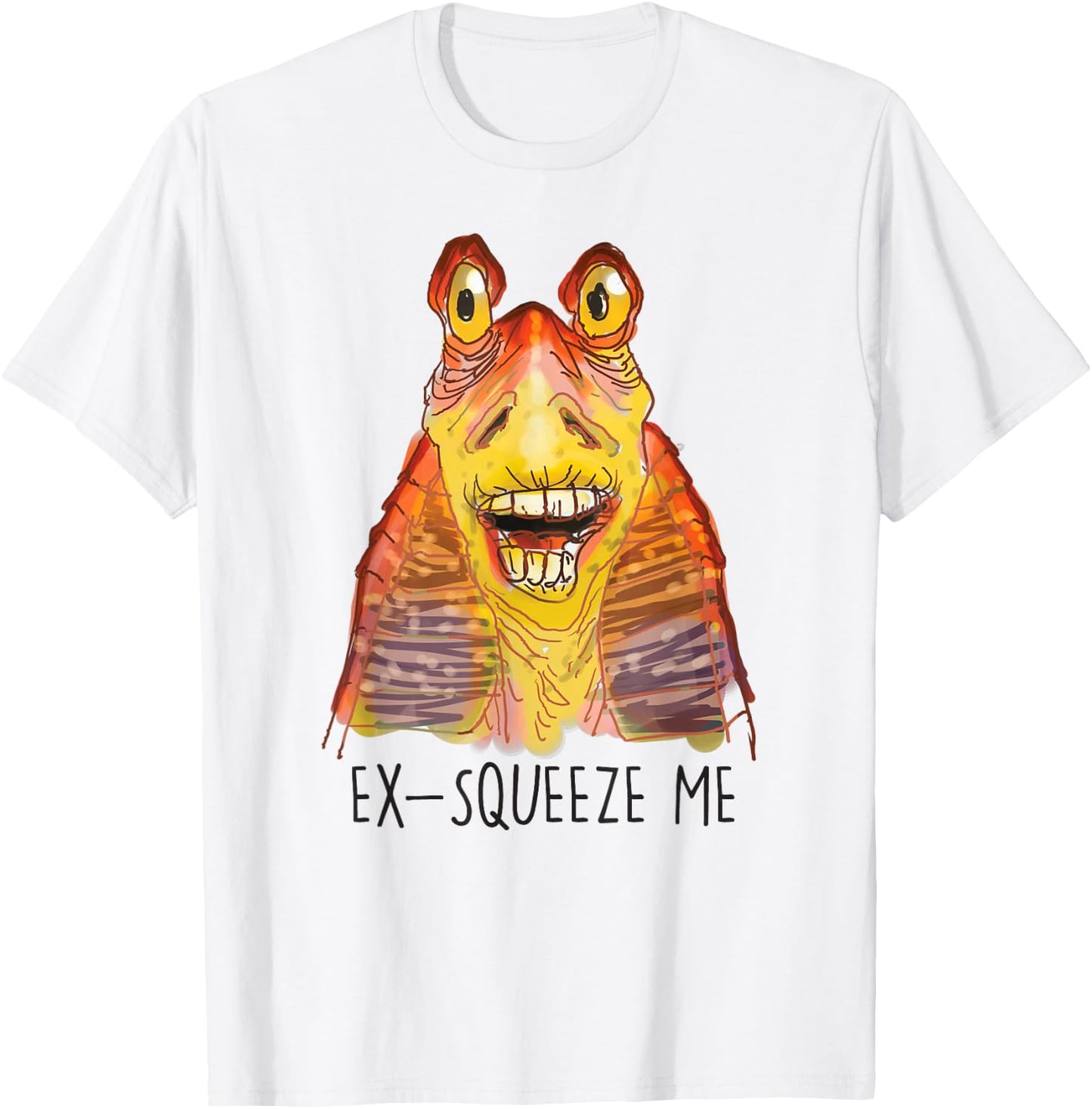 Star Wars Jar Jar Binks Ex-Squeeze Me T-Shirt - T-Shirt | White