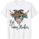Not Today Heifer Western Country Longhaired Cow Animal Farm T-Shirt - T-Shirt | White