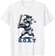 G.O.A.T. Goat Greatest Baseball Player Funny T-Shirt - T-Shirt | White