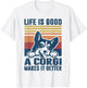 Corgi Dog Gifts for Corgi Lovers Men Women Corgi T-Shirt - T-Shirt | White