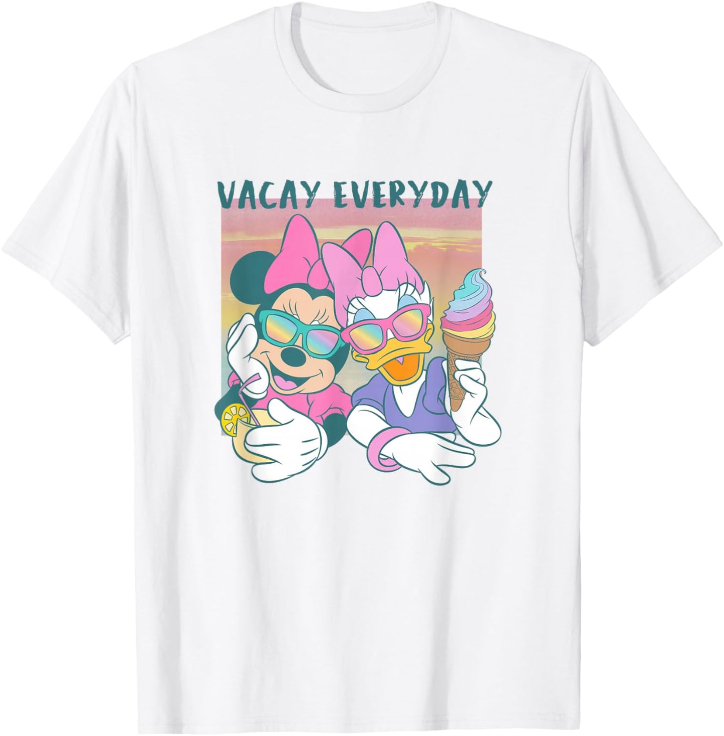 Disney Mickey and Friends Minnie & Daisy Vacay Everyday T-Shirt - T-Shirt | White