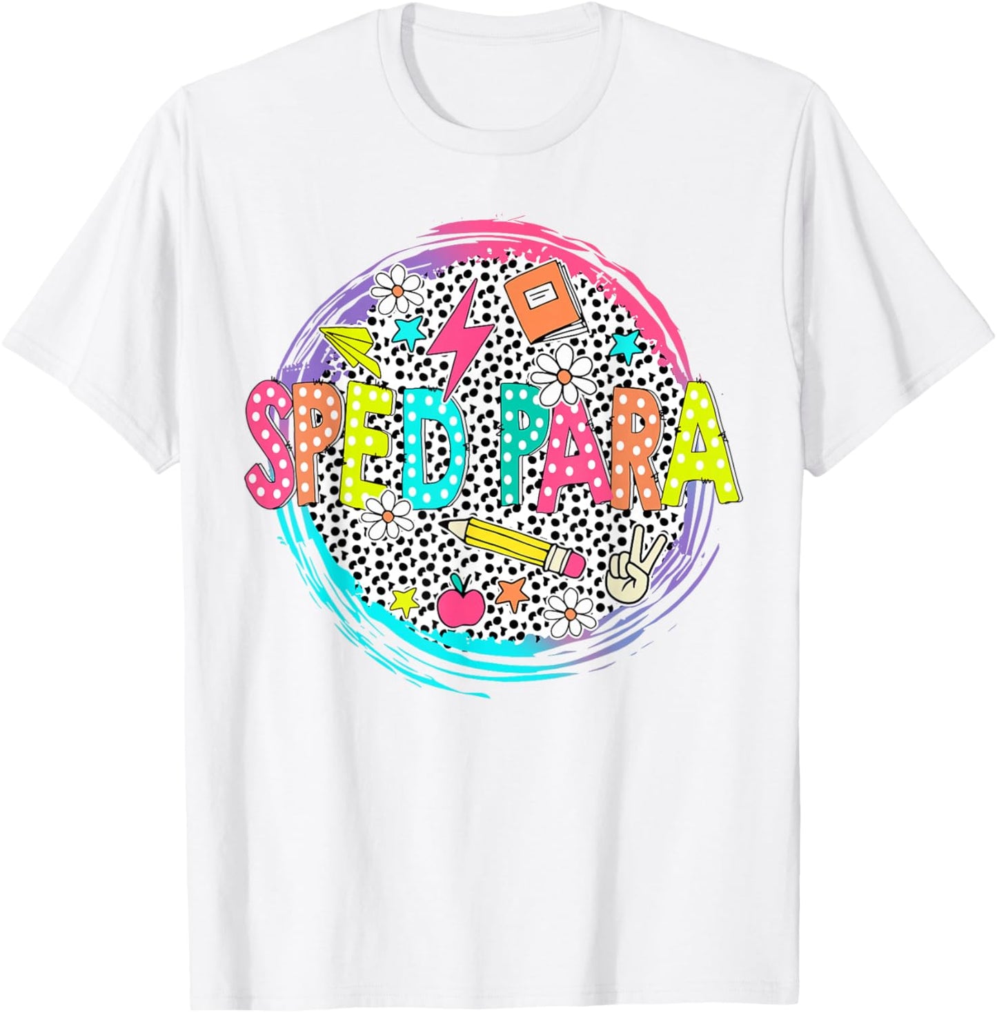 Cute Sped Para Shirt First Day of school Back to school gift T-Shirt - T-Shirt | White