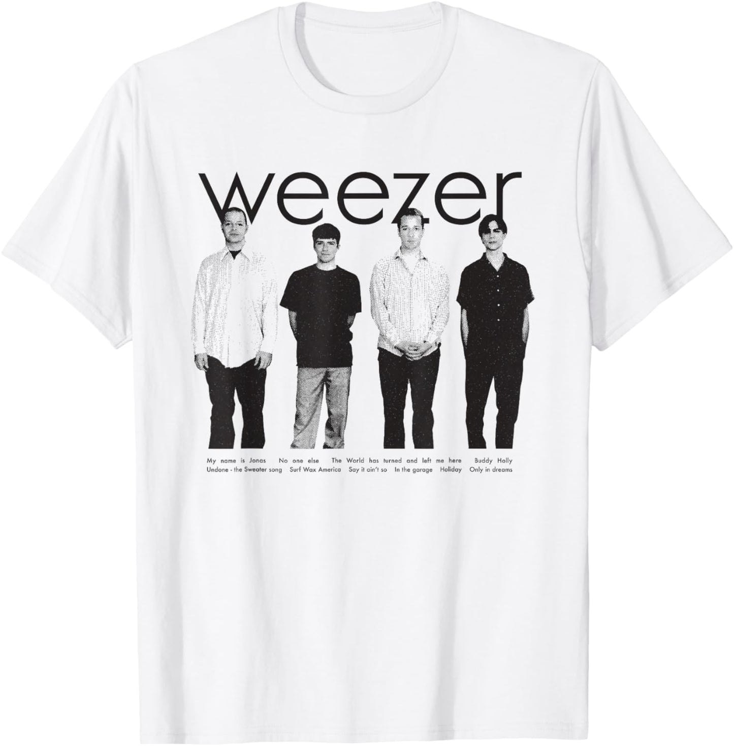 Weezer - Blue Album Anniversary Tracklist T-Shirt - T-Shirt | White