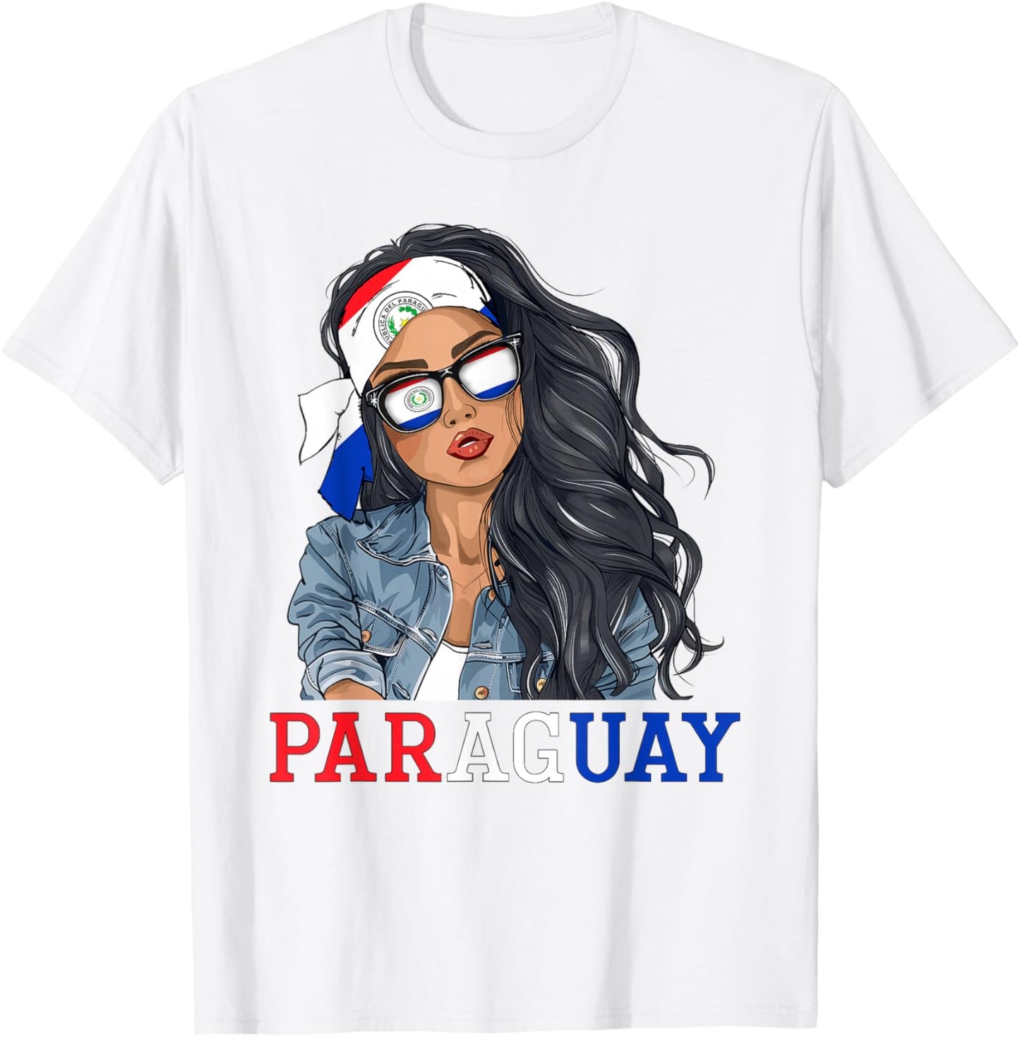 Paraguayan Woman Products Flag Uniform Heritage Paraguay T-Shirt - T-Shirt | White