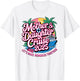 Cruise Squad Friend Family Matching Group Reunion Mother Daughter 1st Cruise 2025 Girls Trip -Child Blue Small Tropical Short Sleeve T-Shirt - T-Shirt | White