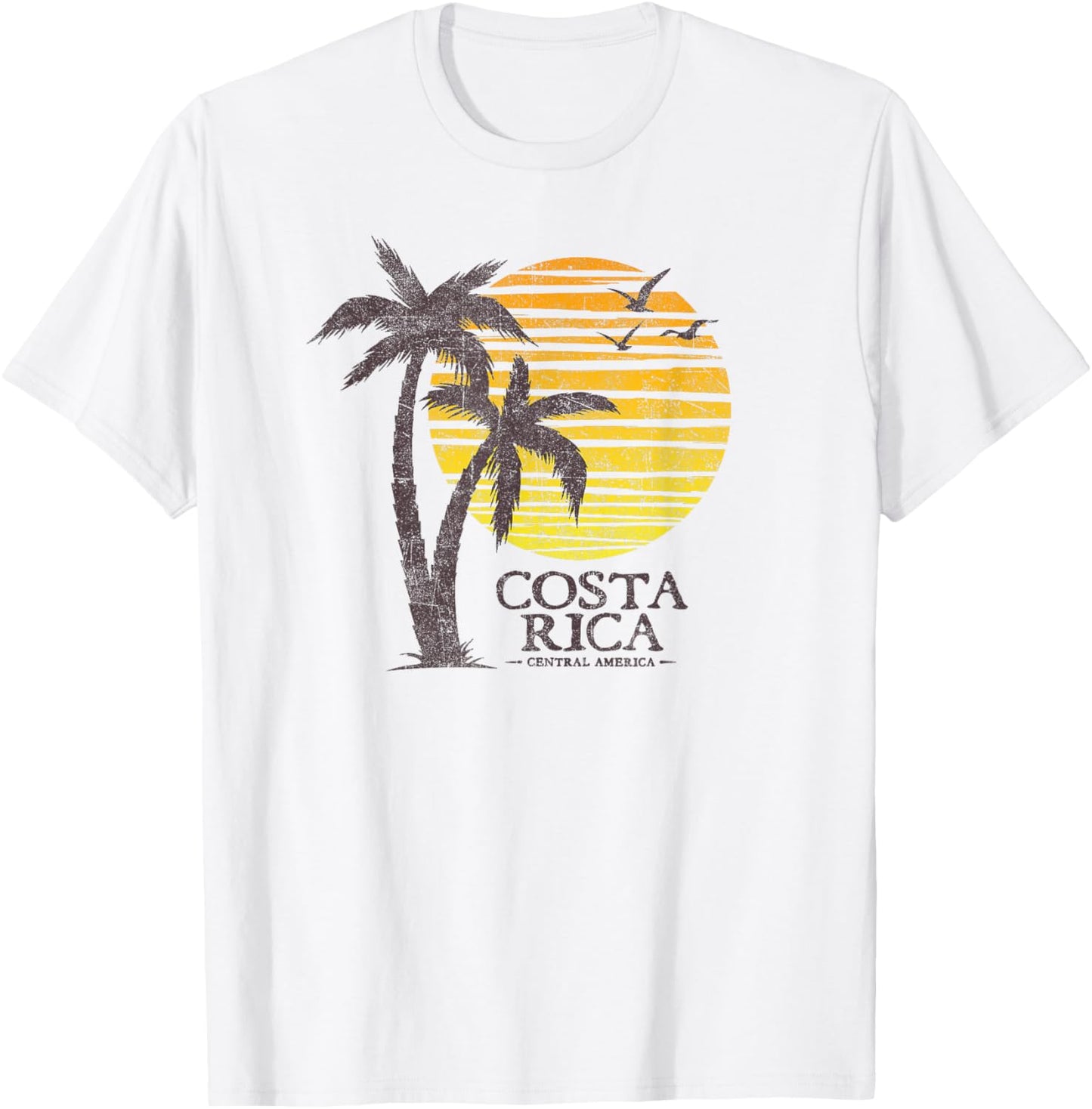 Vintage Costa Rica Souvenir Beach Sunset Retro T-Shirt - T-Shirt | White