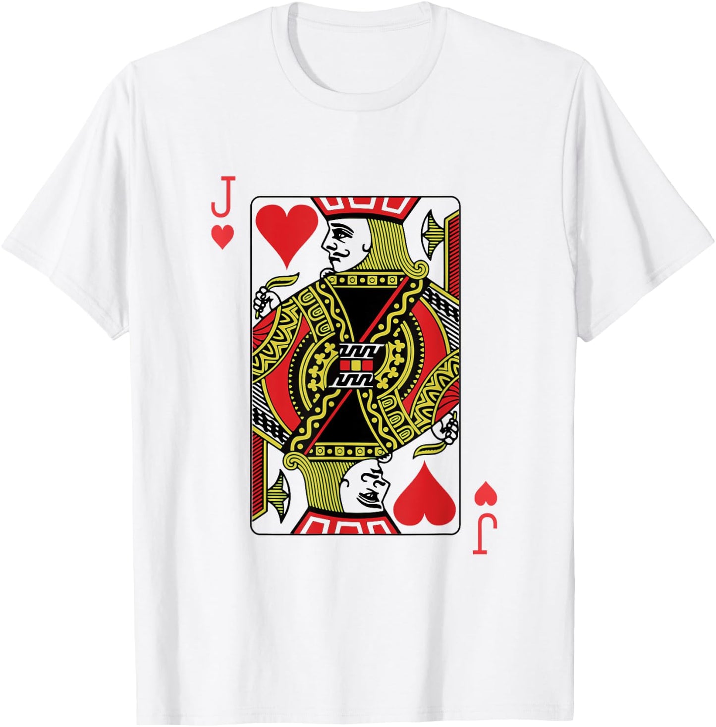 Jack of Hearts Playing Card Poker T-Shirt - T-Shirt | White