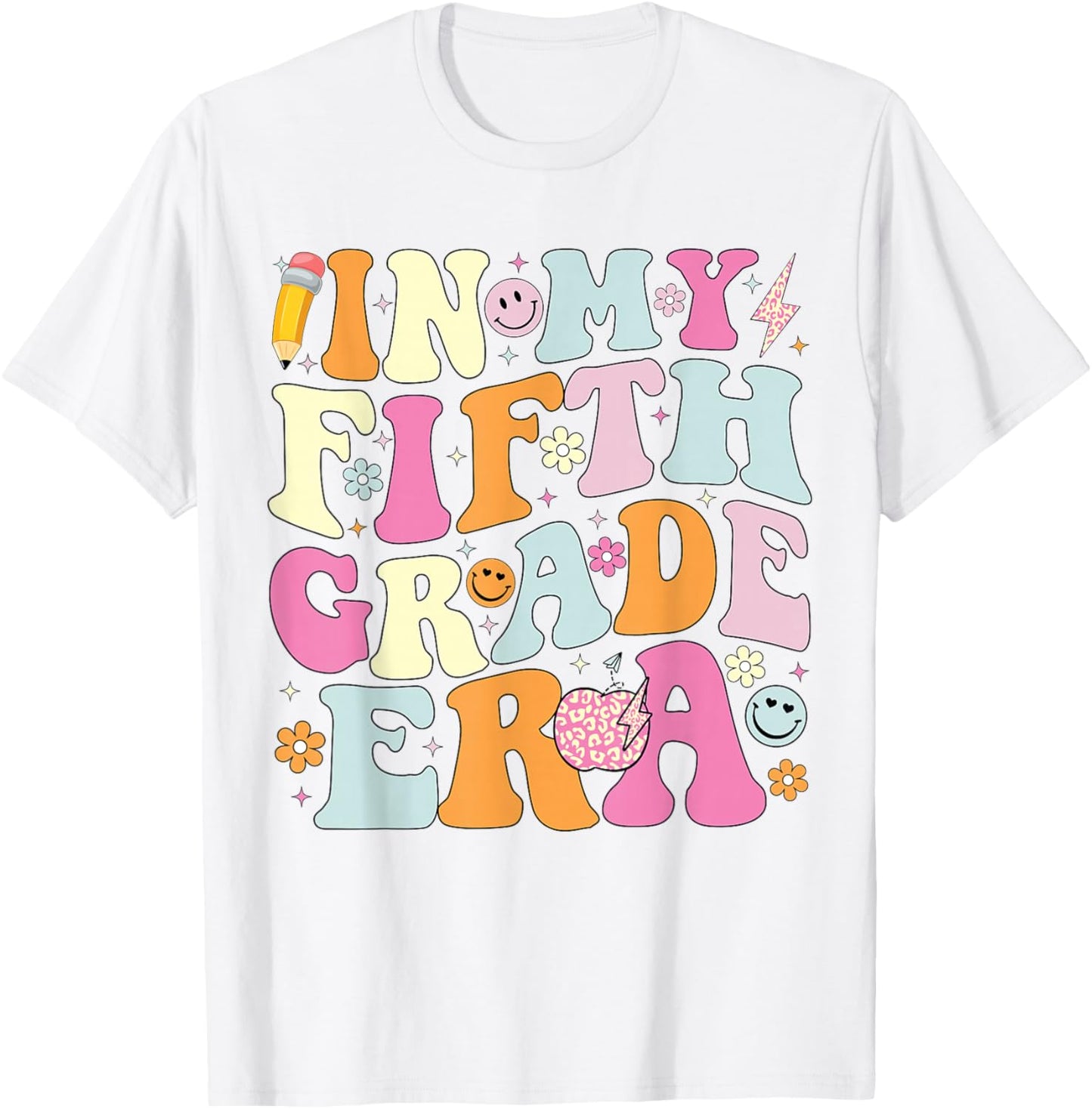 In My Fifth Grade Era Cool 5th Grade Teacher Back to School T-Shirt - T-Shirt | White