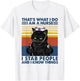 That's What I Do I Am A Nurse I Stab Peope Cat Retro Vintage T-Shirt - T-Shirt | White