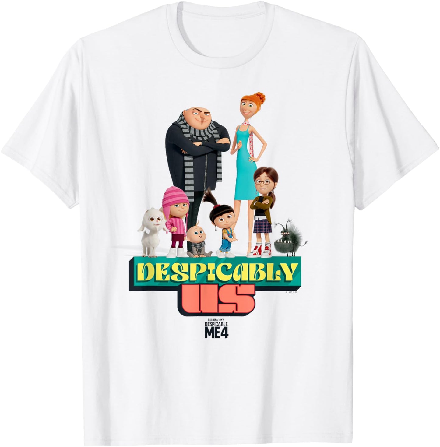 Minions Despicable Me 4 Despicably Us Gru & Family T-Shirt - T-Shirt | White