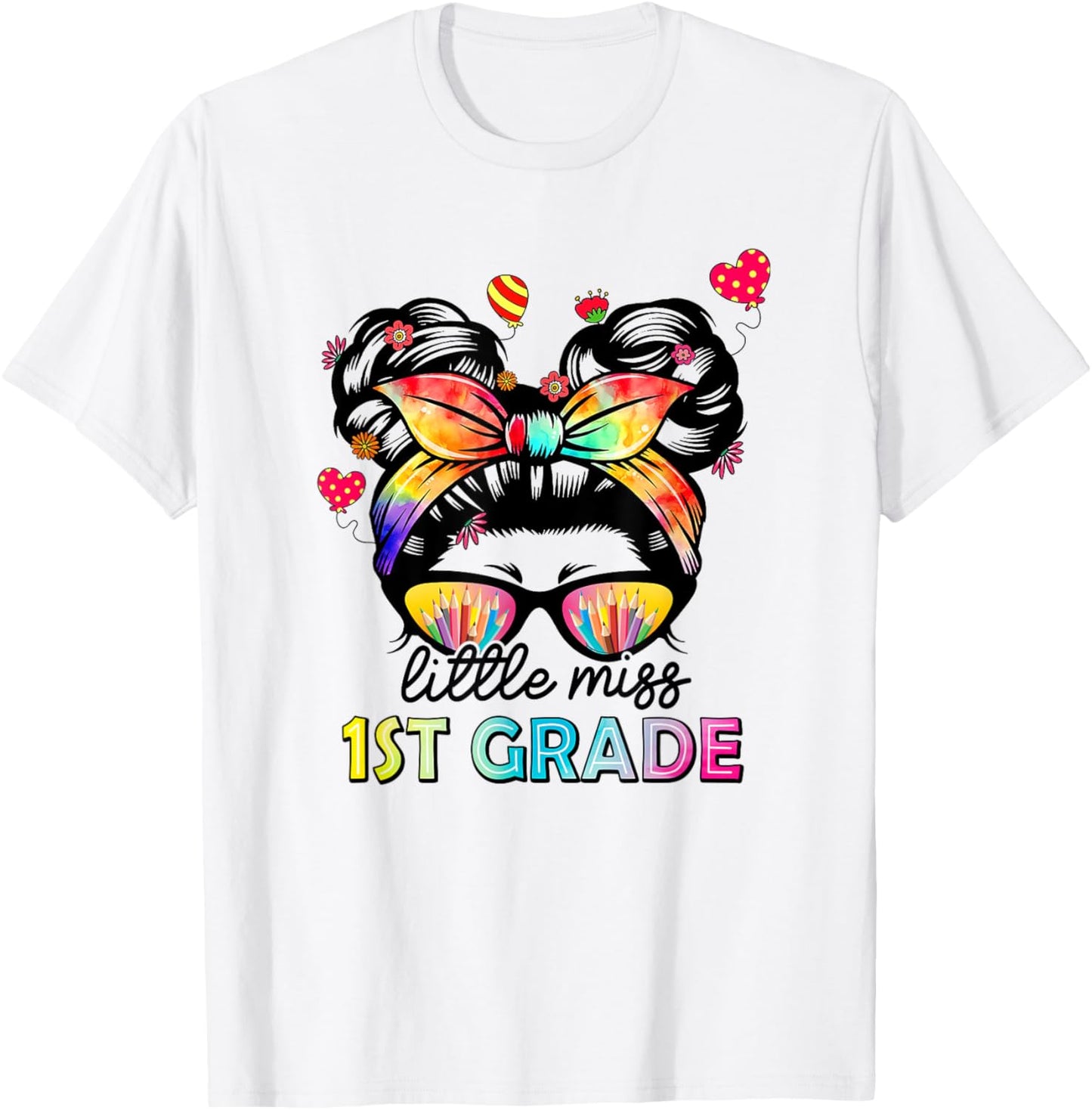 Little Miss First Grade Back To School 1st Grade Girls T-Shirt - T-Shirt | White