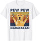 Vintage Golden Retriever Dog Pew Pew Madafakas Dogs Lovers T-Shirt - T-Shirt | White