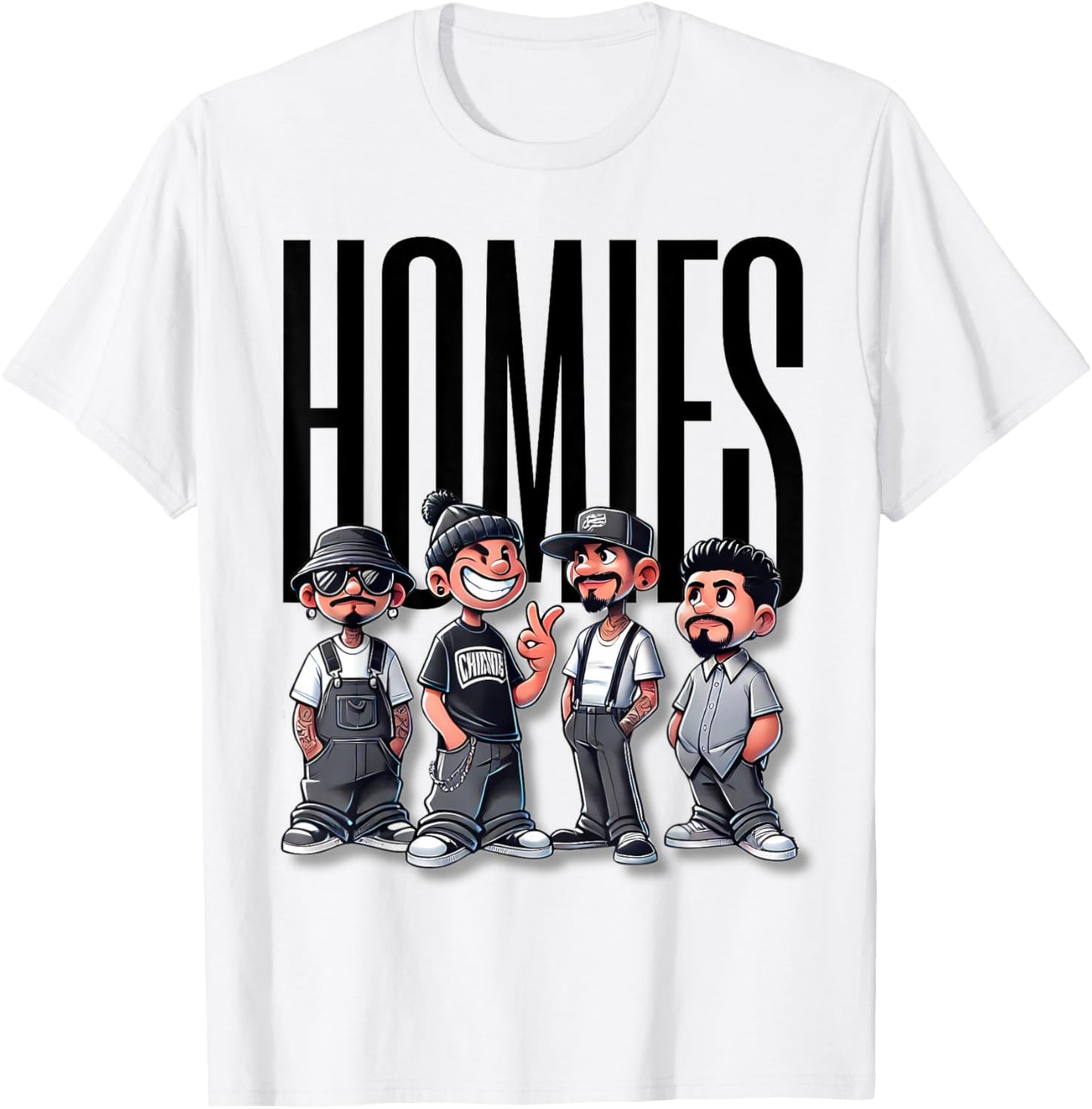 Cool Urban Cholo Vato Chicano Latino Mexican Pride Homies T-Shirt - T-Shirt | White