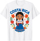 Costa Rica Costa Rican Girl Traditional Dress Heritage T-Shirt - T-Shirt | White