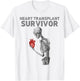 Heart Transplant Survivor Skeleton Red Anatomical Heart T-Shirt - T-Shirt | White