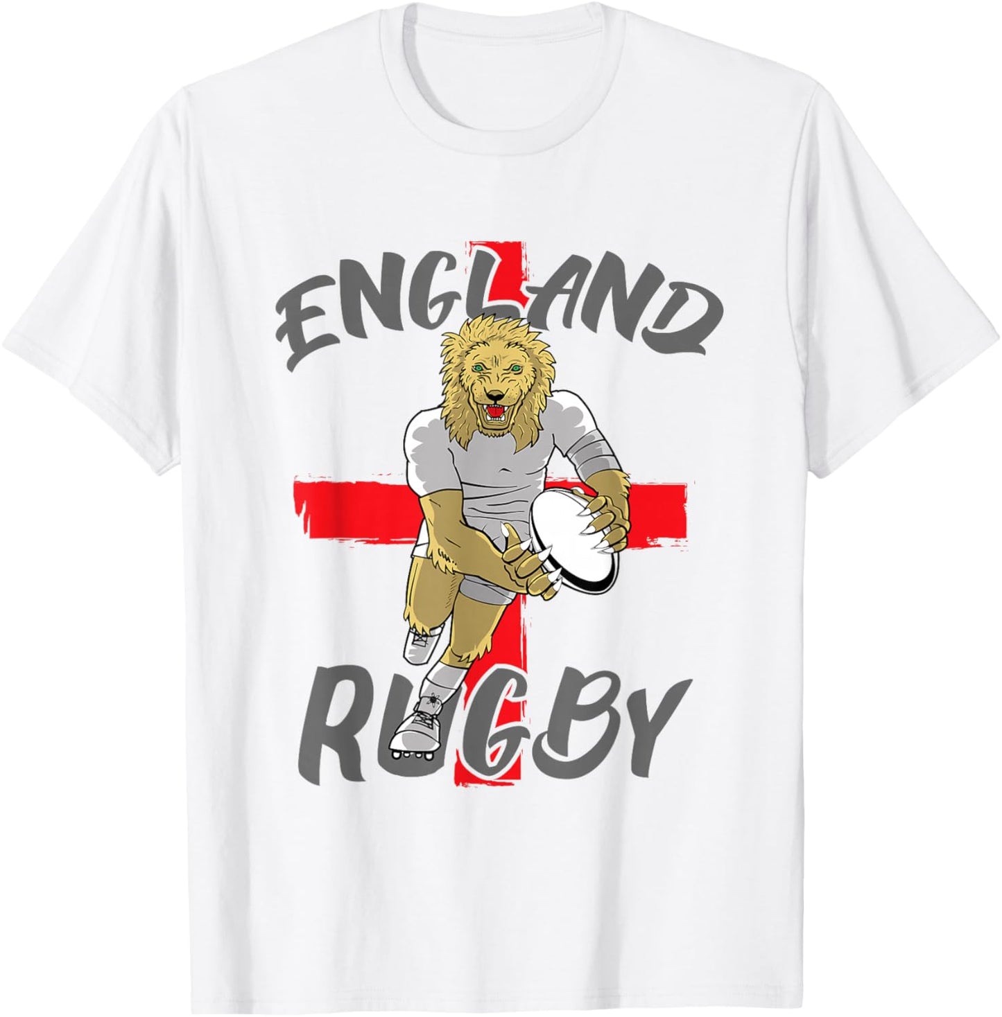Rugby Fans Gifts: English Rugby England 6 Nations Lion T-Shirt - T-Shirt | White