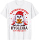 I Wear Red Dyslexia Awareness Month Dyslexia Halloween Ghost T-Shirt - T-Shirt | White