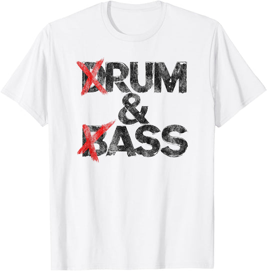 Drum And Bass Rum & Ass Vintage T-Shirt - T-Shirt | White
