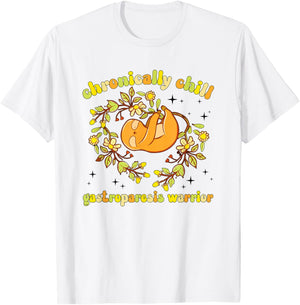 Groovy Gastroparesis Warrior Gastroparesis Awareness Month T-Shirt - T-Shirt | White