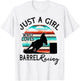 Western Rodeo Cowgirl Serape Sunset Horse Barrel Racing T-Shirt - T-Shirt | White