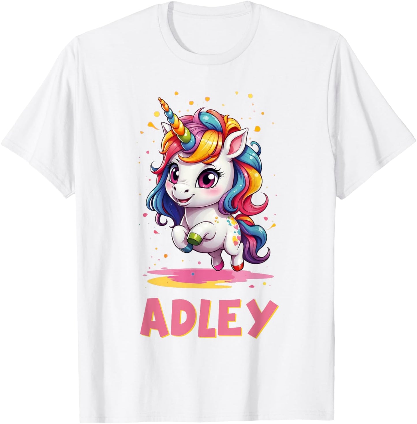 Adley Merch Unicorn Design T-Shirt - T-Shirt | White