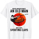 Never Underestimate An Old Man Who Loves Sporting Clays T-Shirt - T-Shirt | White