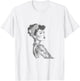 Retro Pin-Up Woman Glamour Art T-Shirt - T-Shirt | White