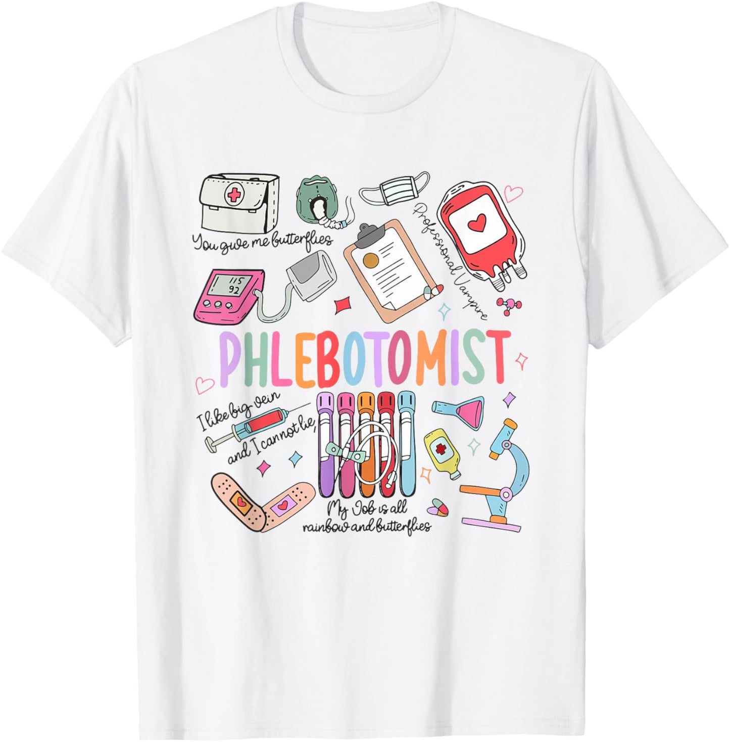 Women Phlebotomist Tech Phleb Tech Nurse Appreciation T-Shirt - T-Shirt | White