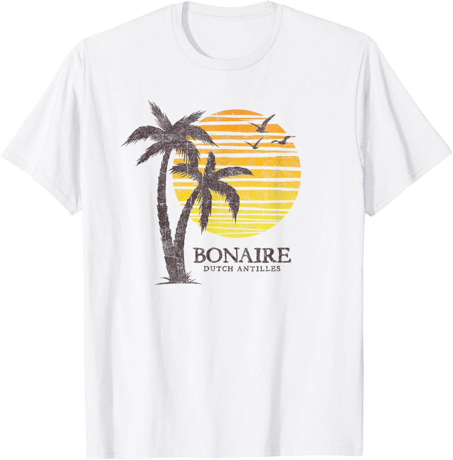 Bonaire Dutch Antilles Beach Sunset Souvenir T-Shirt - T-Shirt | White