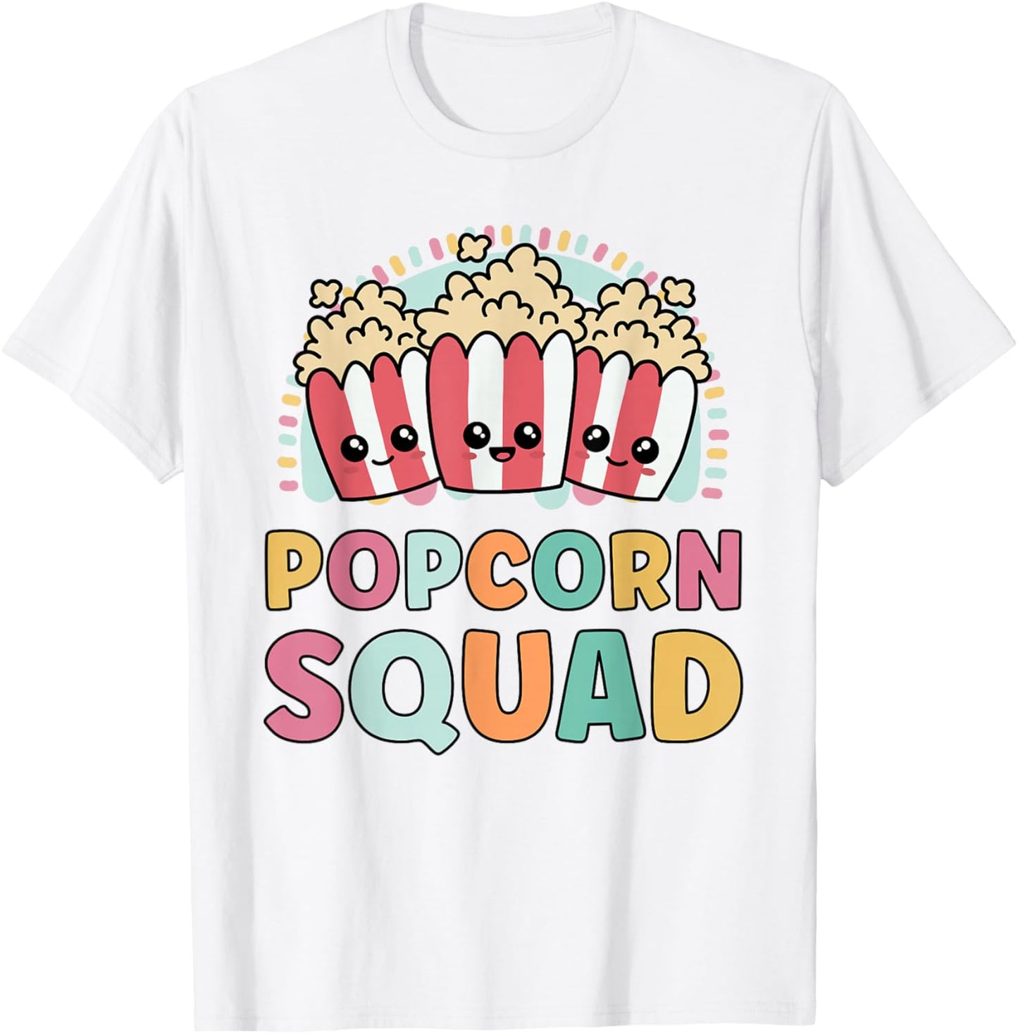 Popcorn Squad Funny Matching for Girls Cinema Movie Night T-Shirt - T-Shirt | White