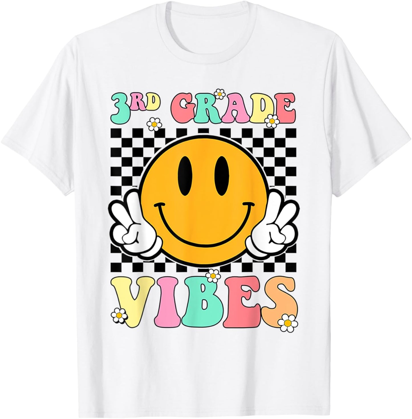3rd Grade Vibes Back To School First Day Teachers Kids T-Shirt - T-Shirt | White