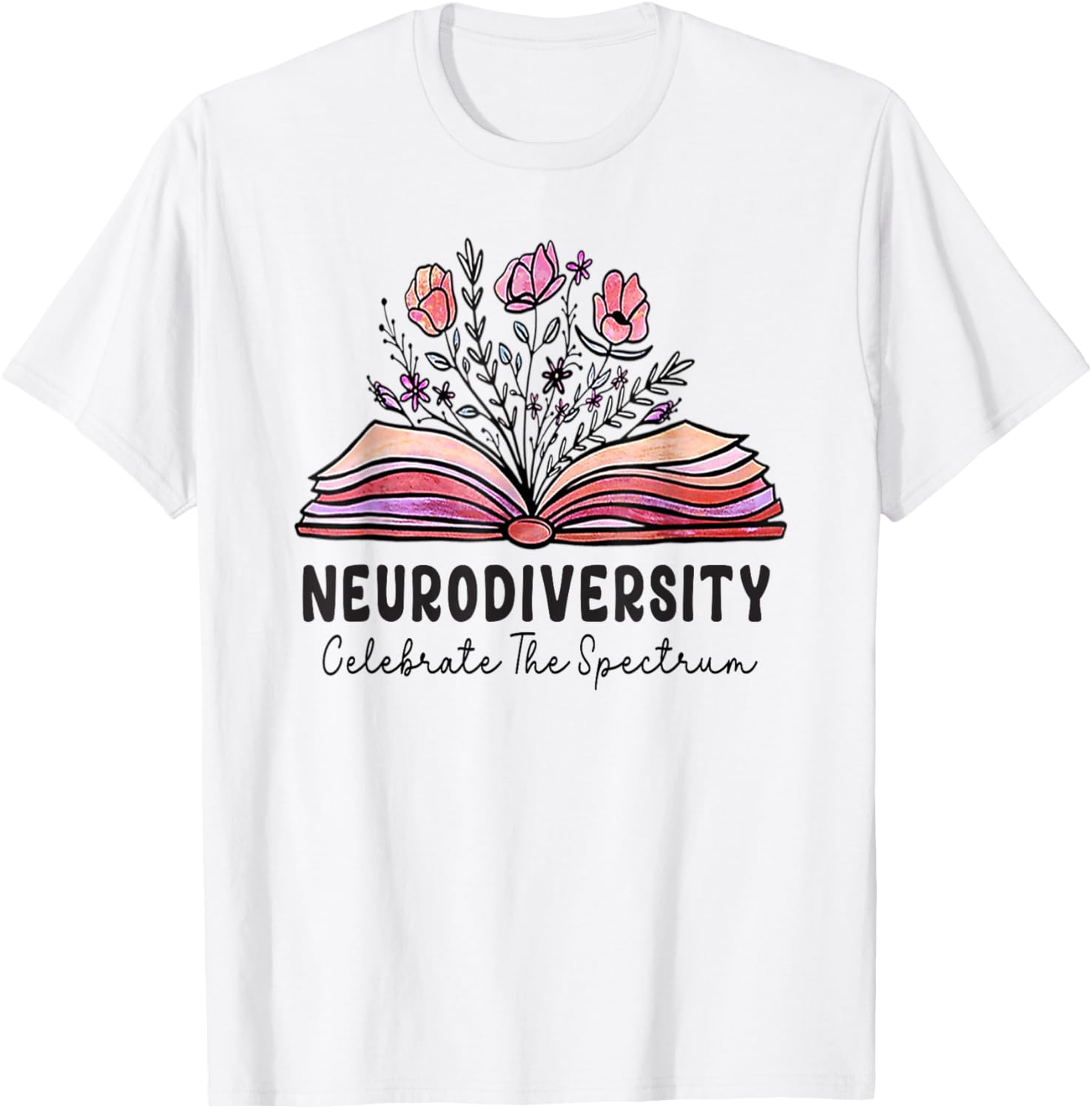 Neurodiversity celebrate the spectrum Brain Autism Awareness T-Shirt - T-Shirt | White