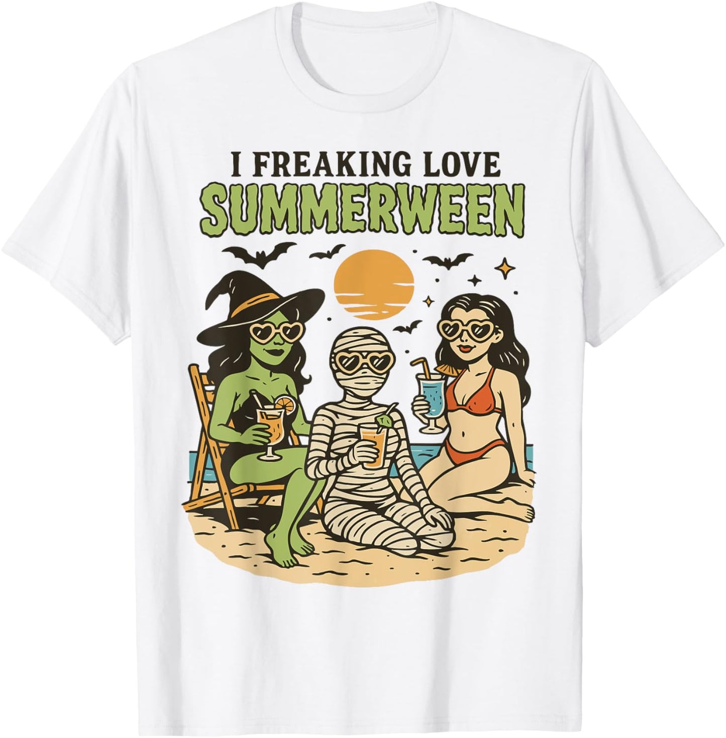 Summerween Spooky Summer Summerween Party Halloween Summer T-Shirt - T-Shirt | White