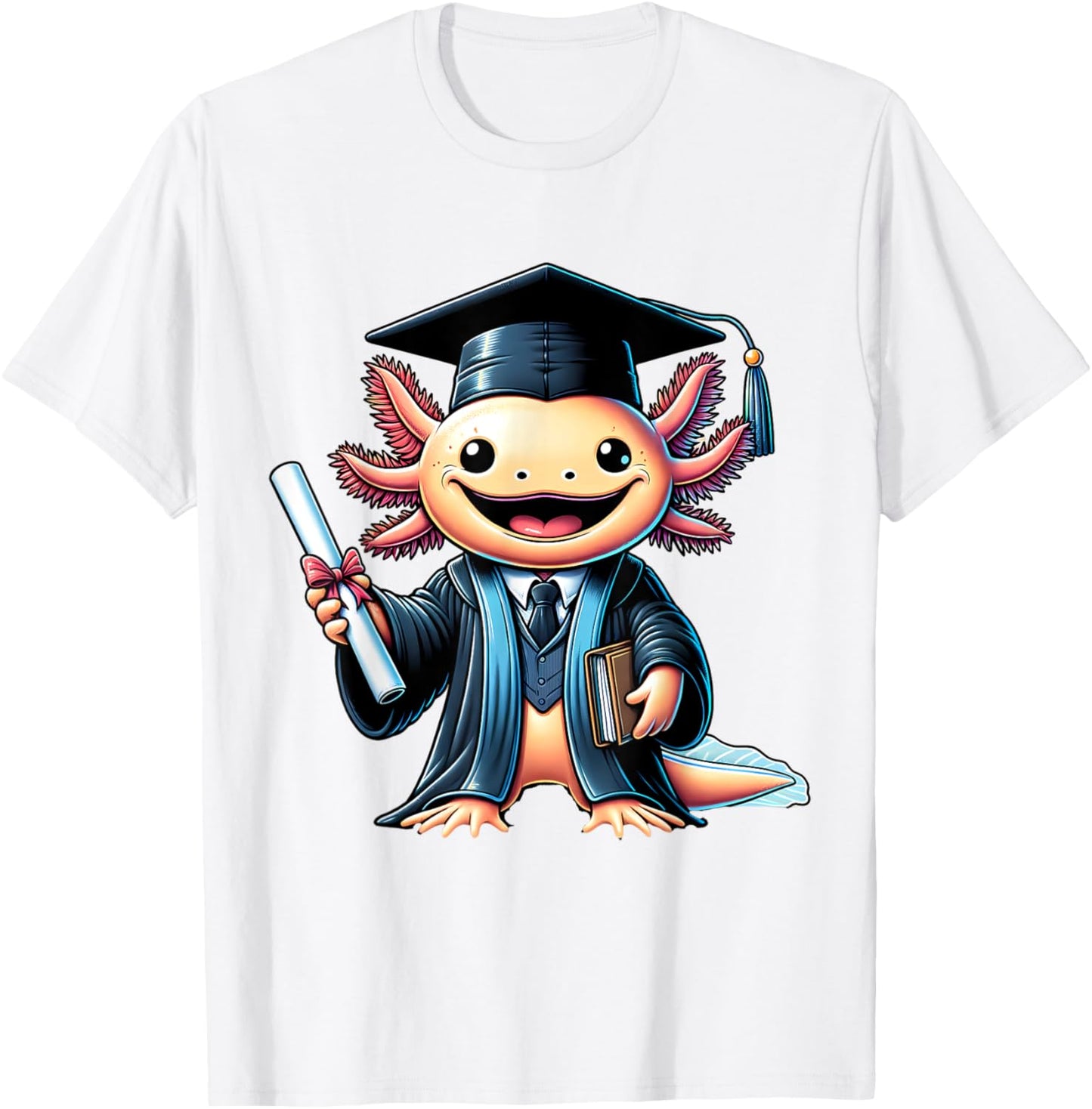 Axolotl Graduation Cute Kindergarten Elementary Girl Boy T-Shirt - T-Shirt | White